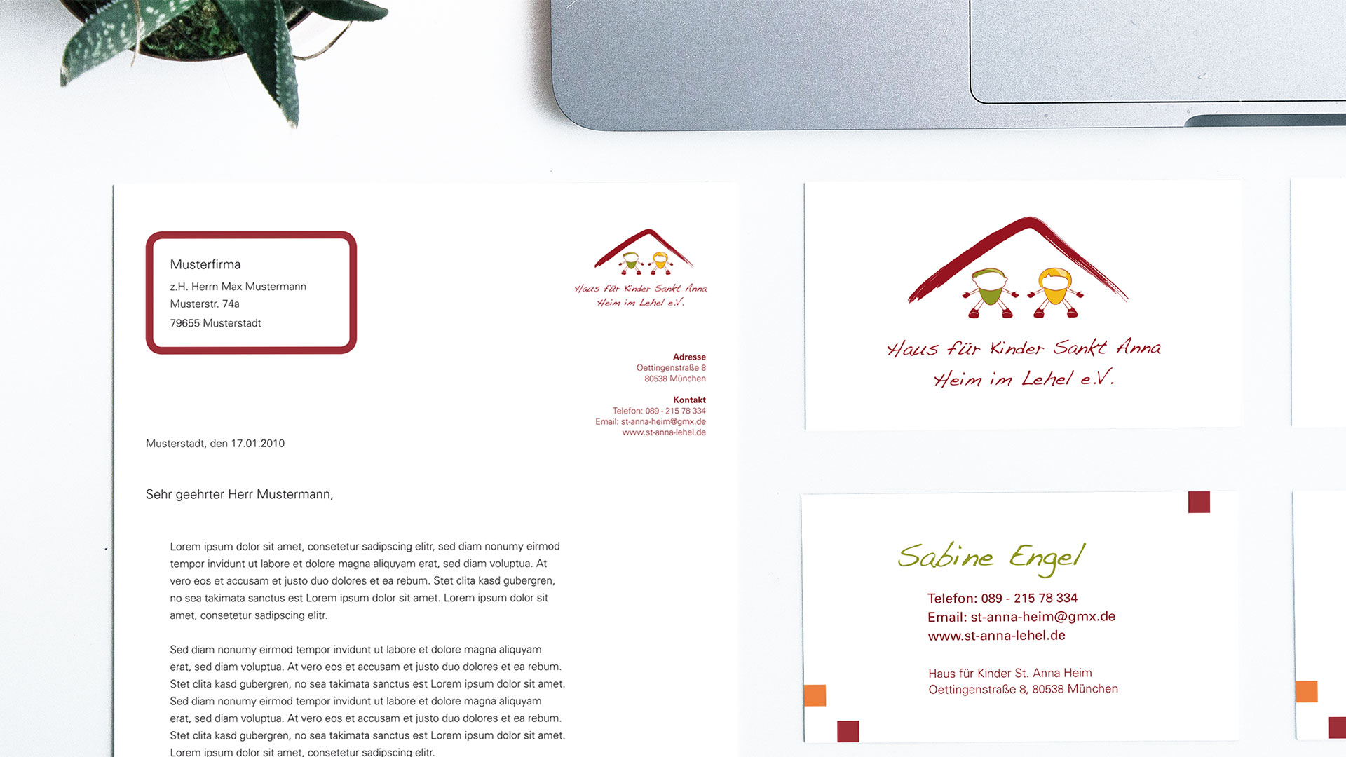 Haus fuer Kinder St-Anna – CI, CD – brand – graphic design – webdesign – visual design